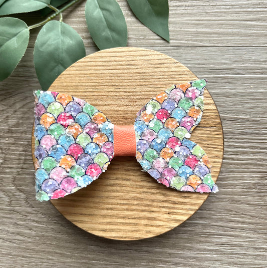 Colorful Mermaid Bow